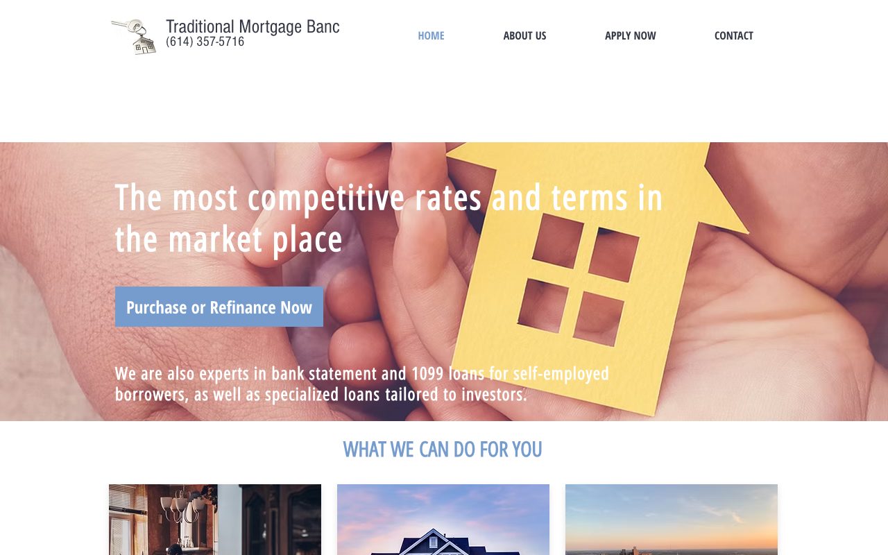 Current tmbanc.com homepage